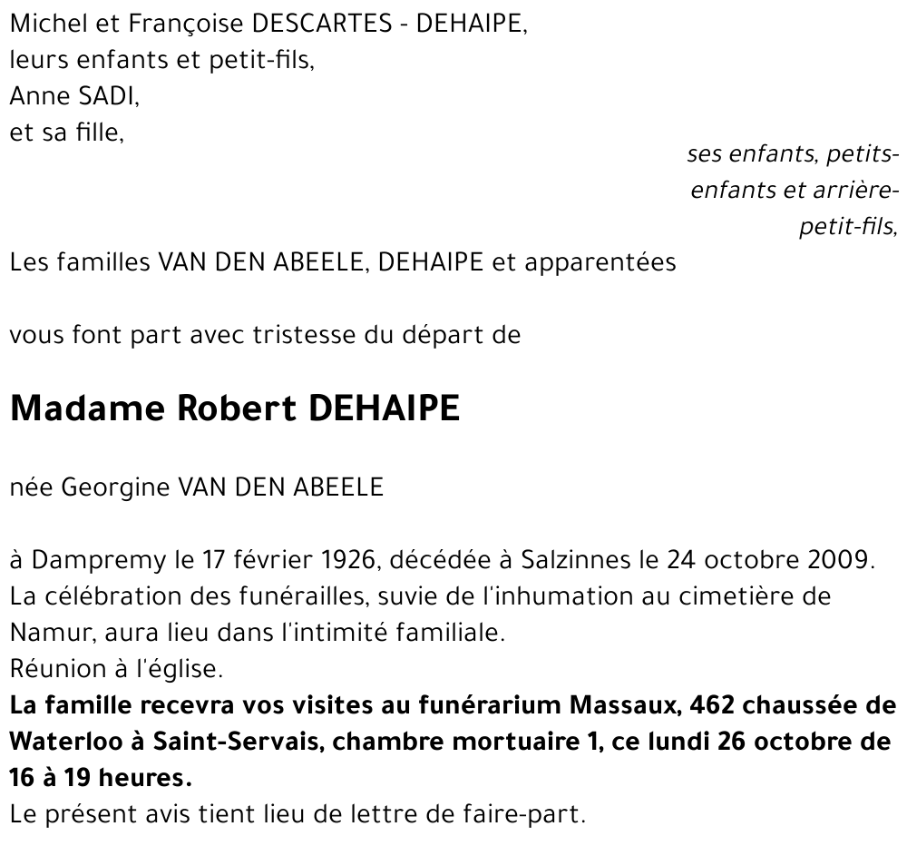 Georgine VAN DEN ABEELE