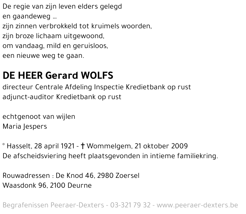 Gerard Wolfs