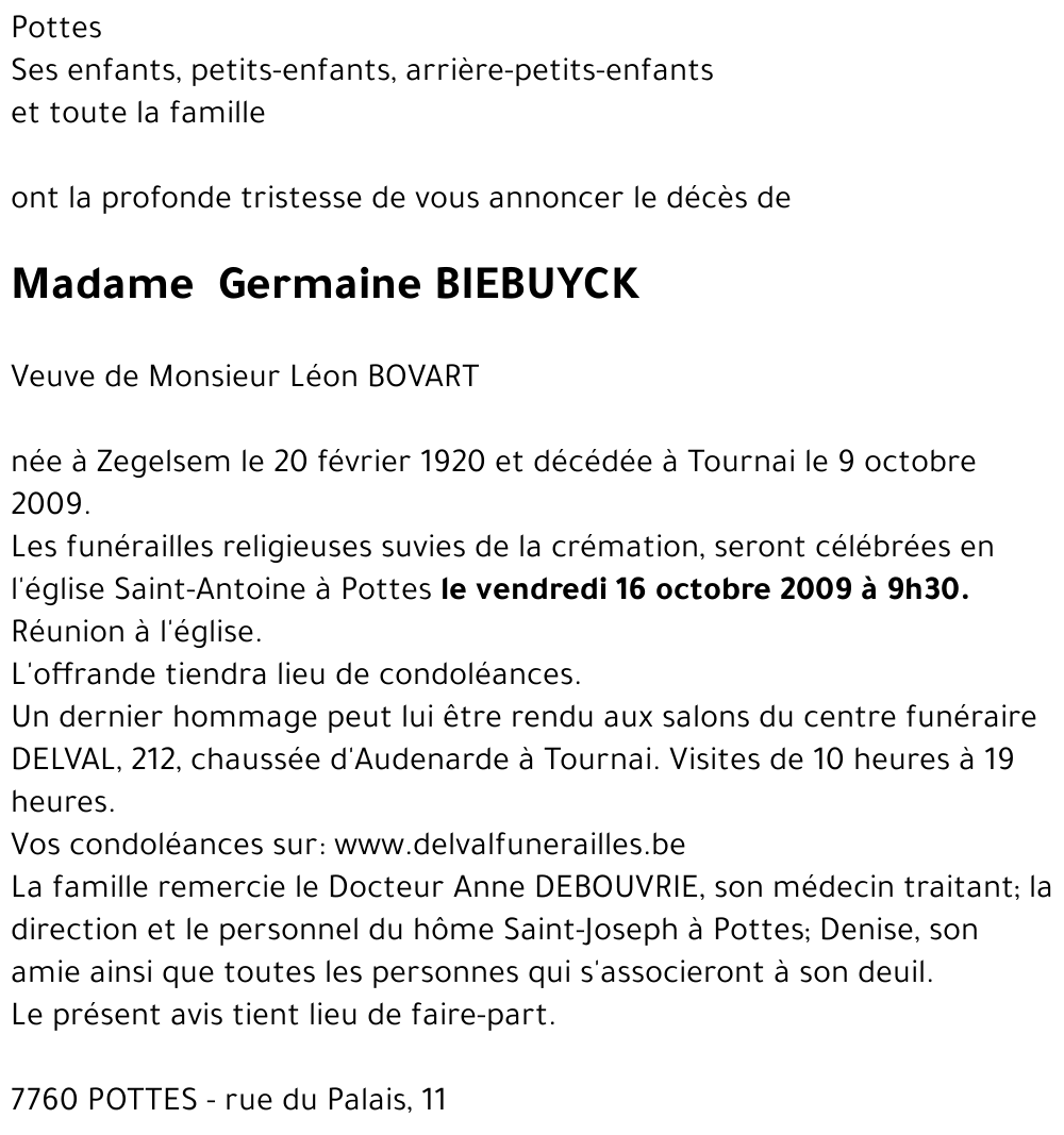 Germaine BIEBUYCK
