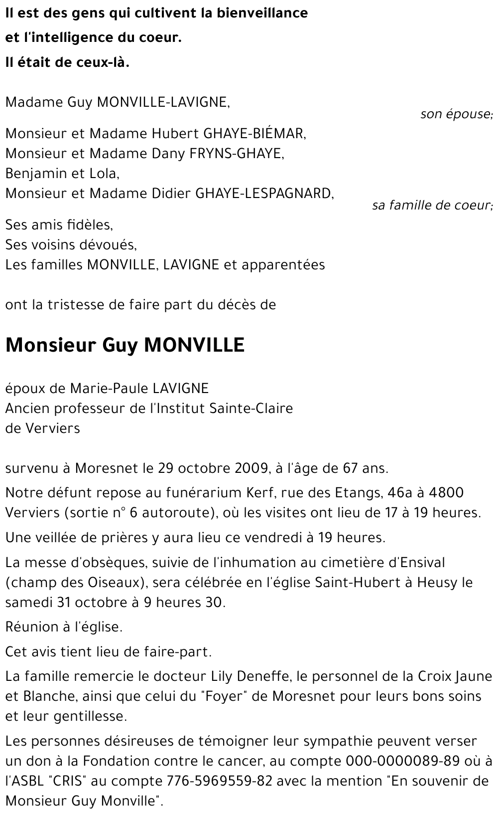 Guy MONVILLE