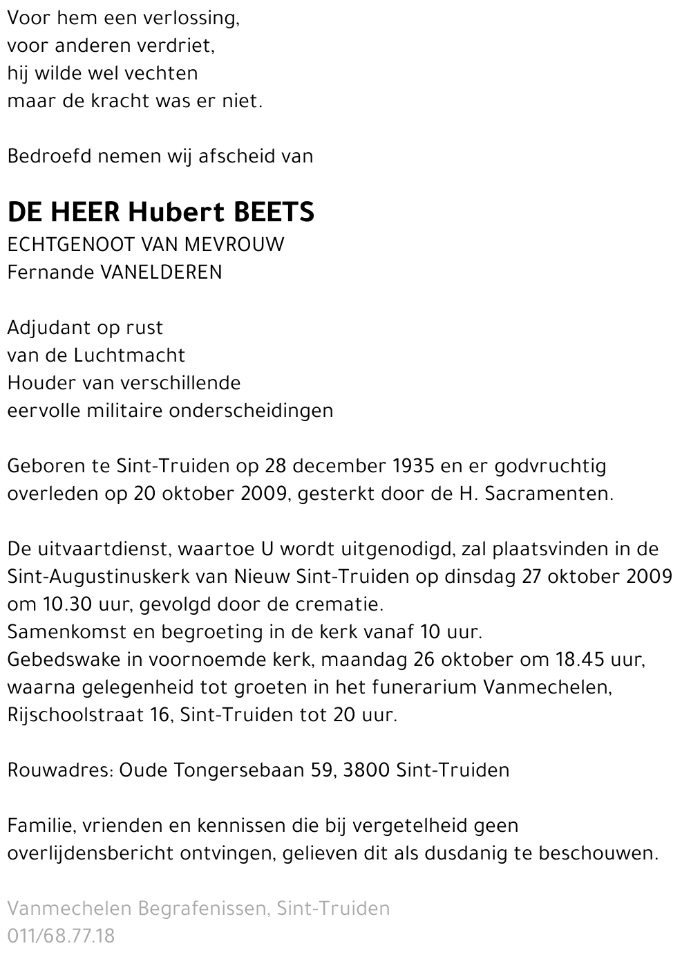 Hubert Beets
