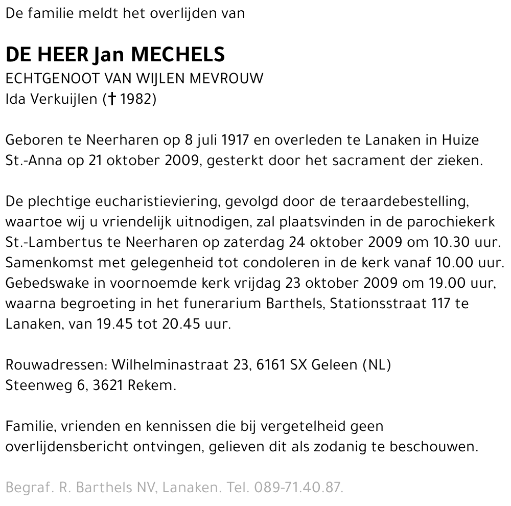 Jan Mechels