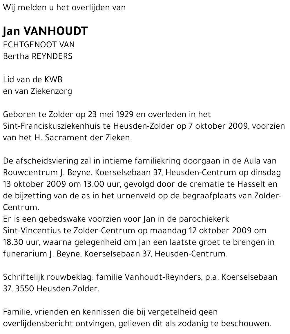 Jan Vanhoudt