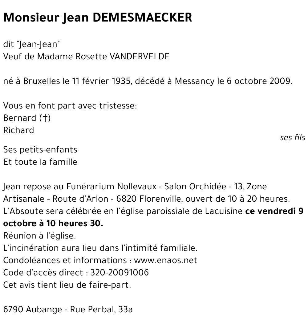 Jean DEMESMAECKER