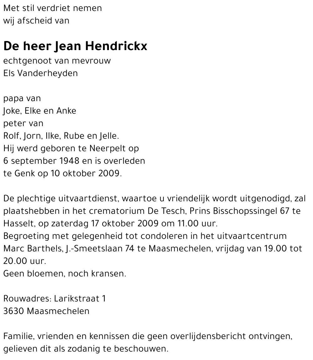 Jean Hendrickx