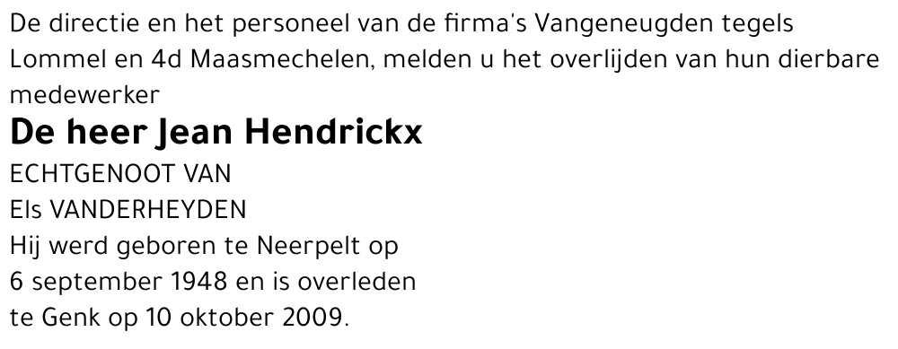 Jean Hendrickx