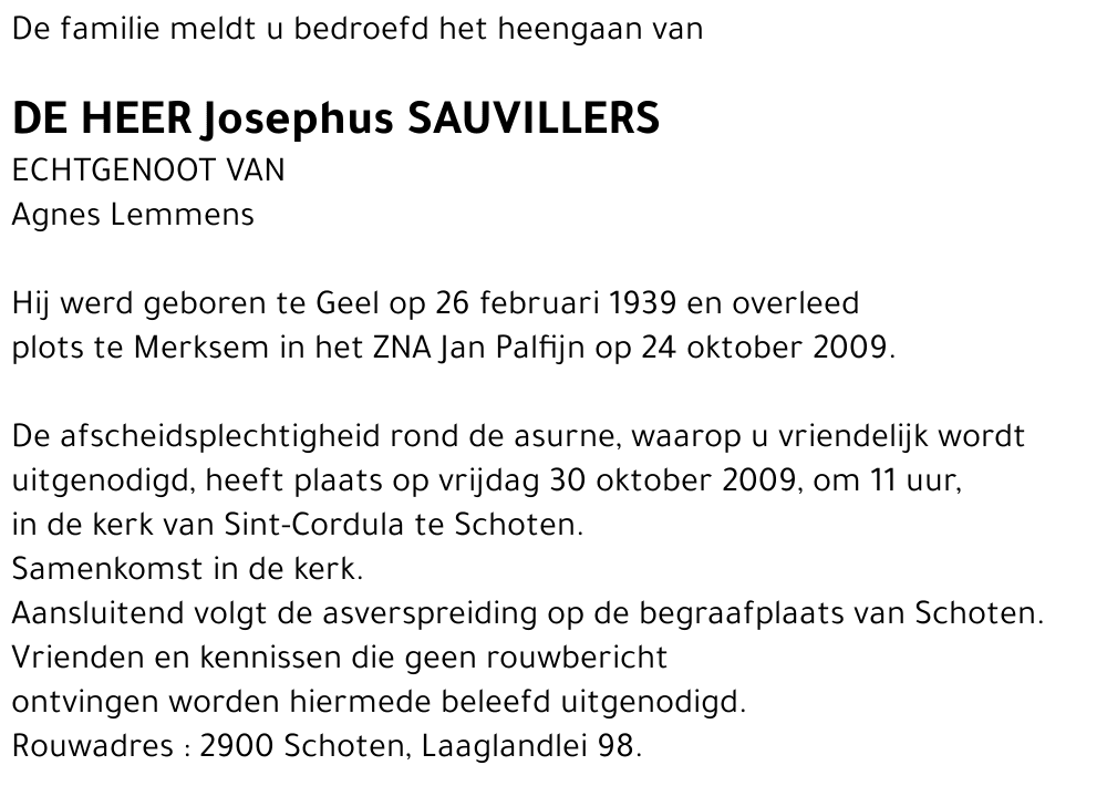 Josephus Sauvillers