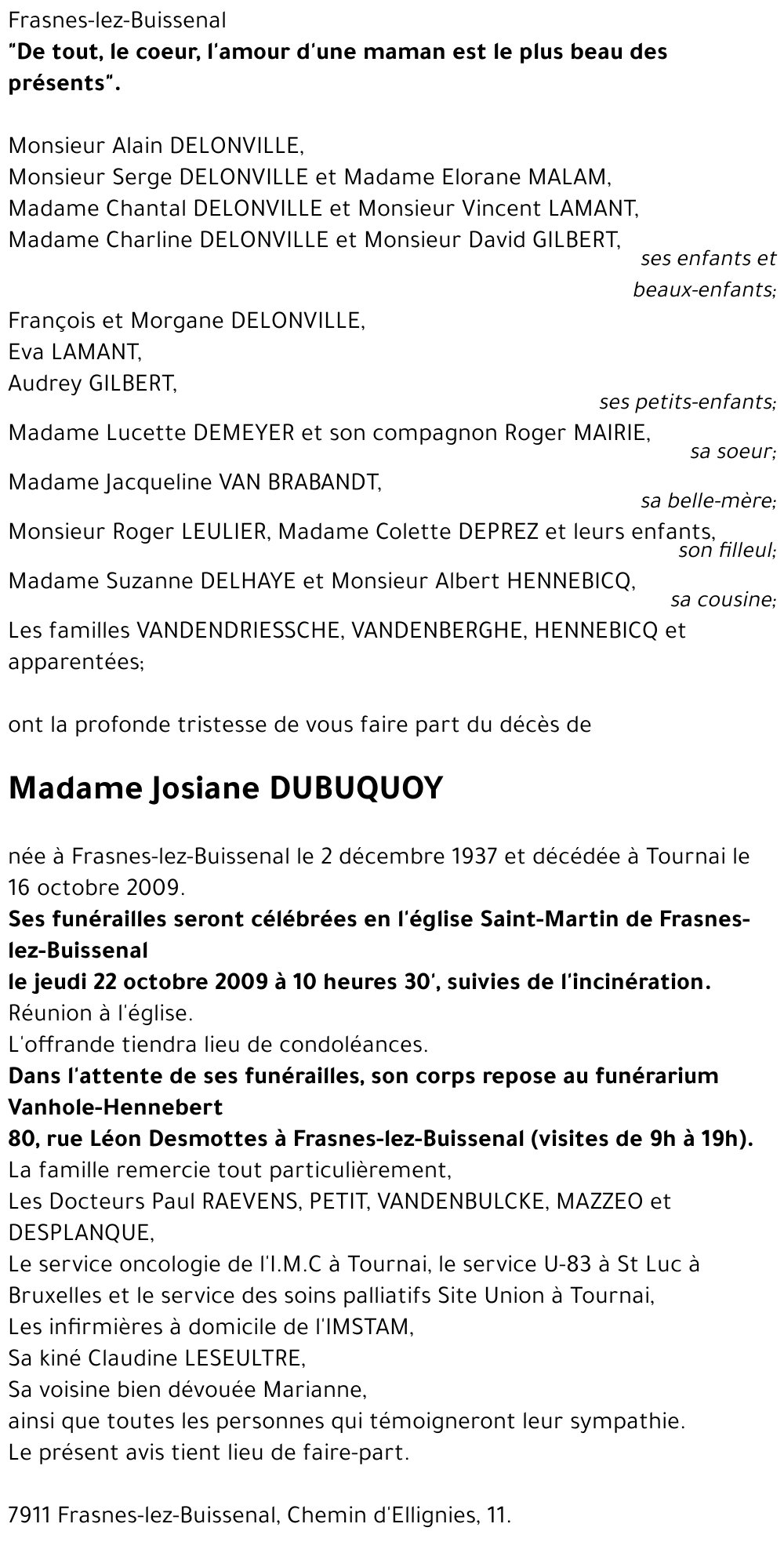 Josiane DUBUQUOY