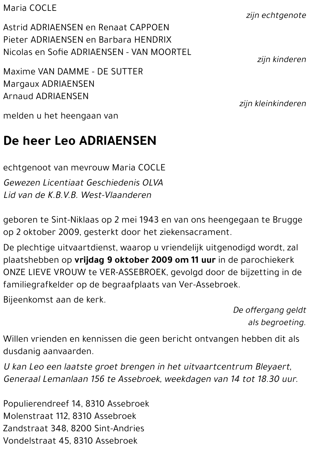 Leo ADRIAENSEN