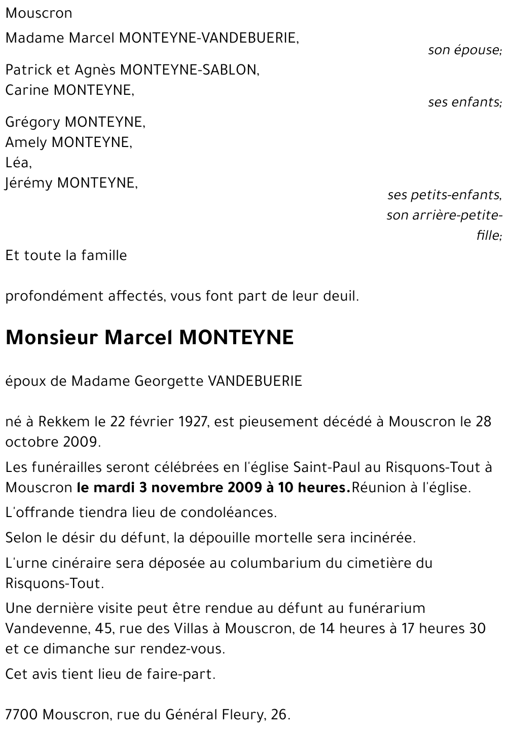 Marcel MONTEYNE