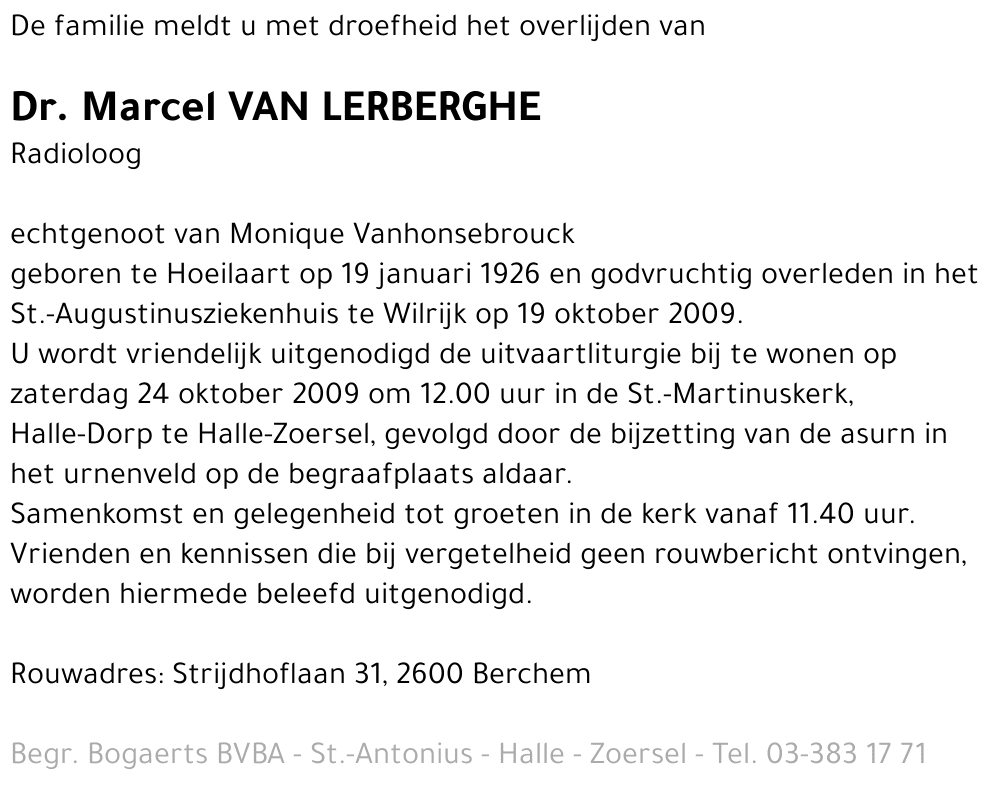 Marcel Van Lerberghe