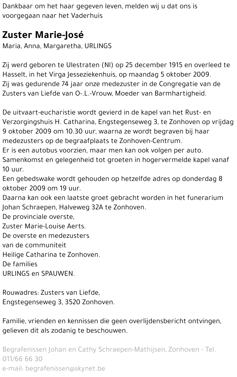 Maria Anna Margaretha Urlings