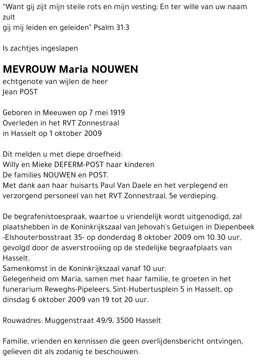 Maria Nouwen