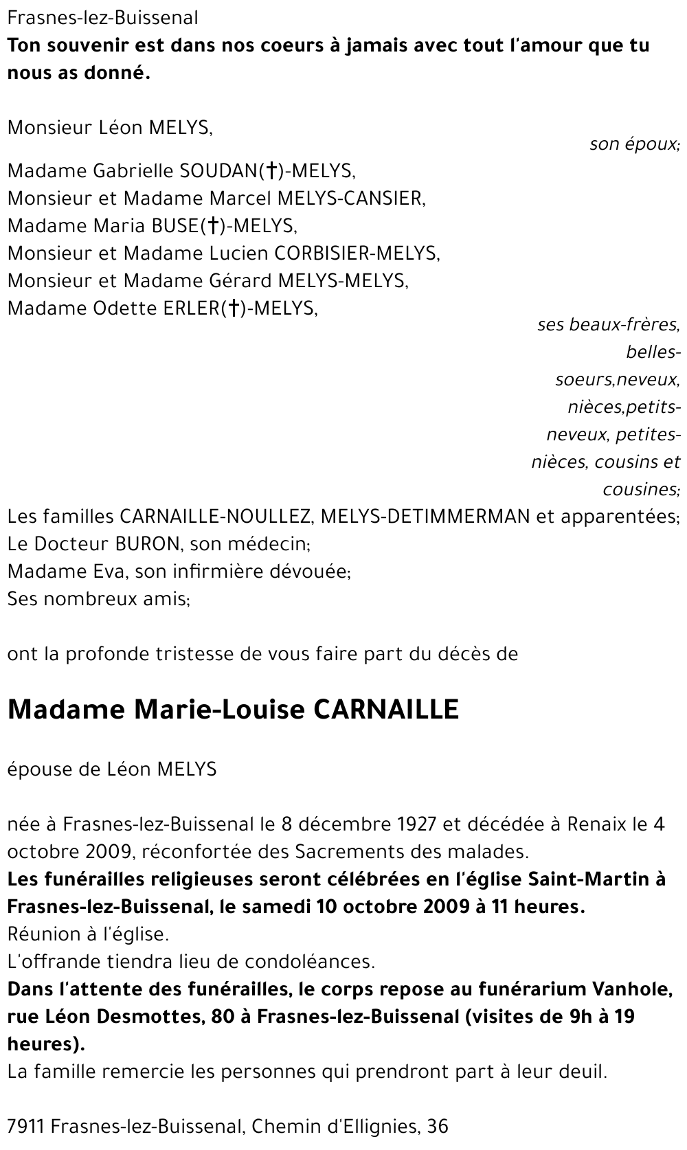 Marie-Louise CARNAILLE