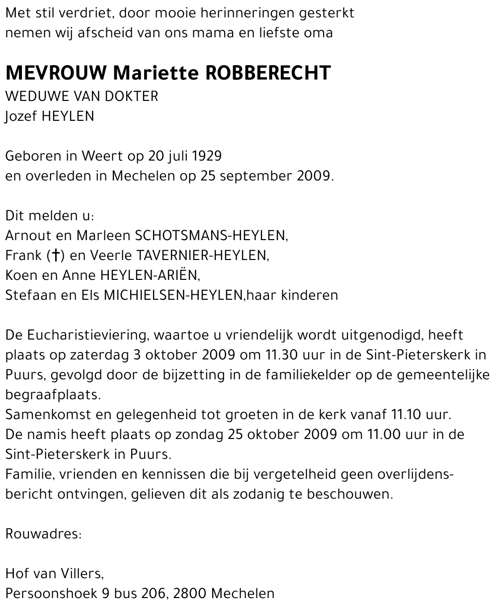 Mariette Robberecht