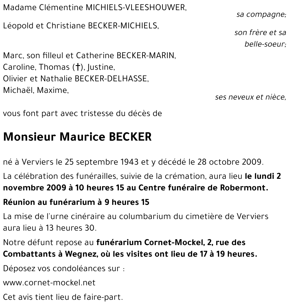 Maurice BECKER