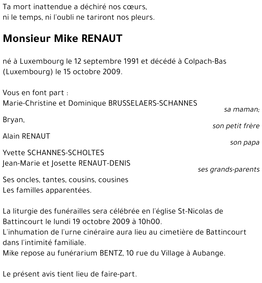 Mike RENAUT
