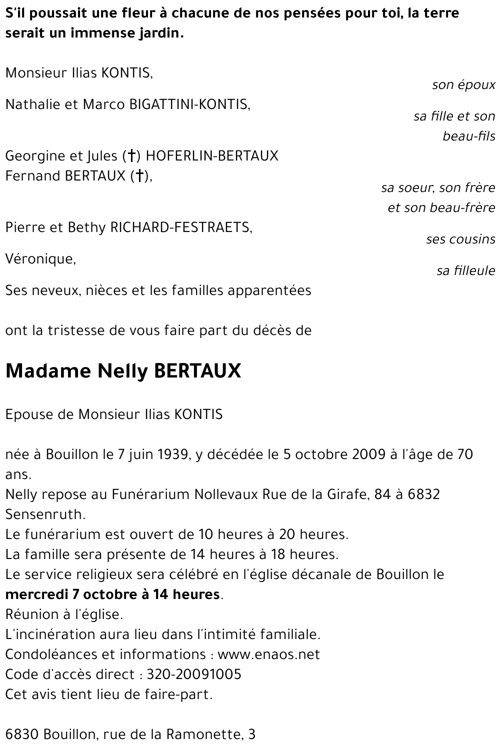 Nelly BERTAUX