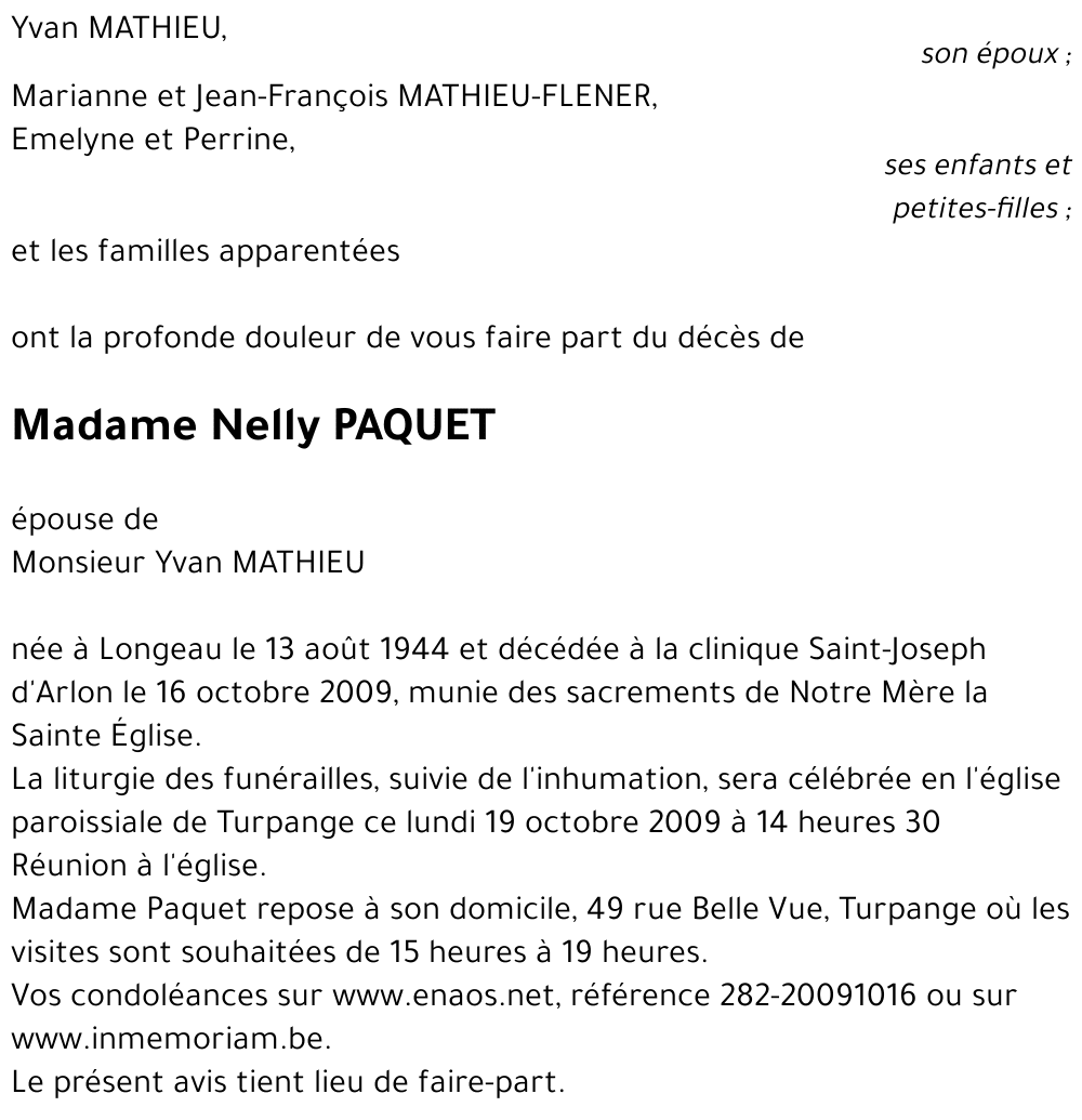 Nelly PAQUET
