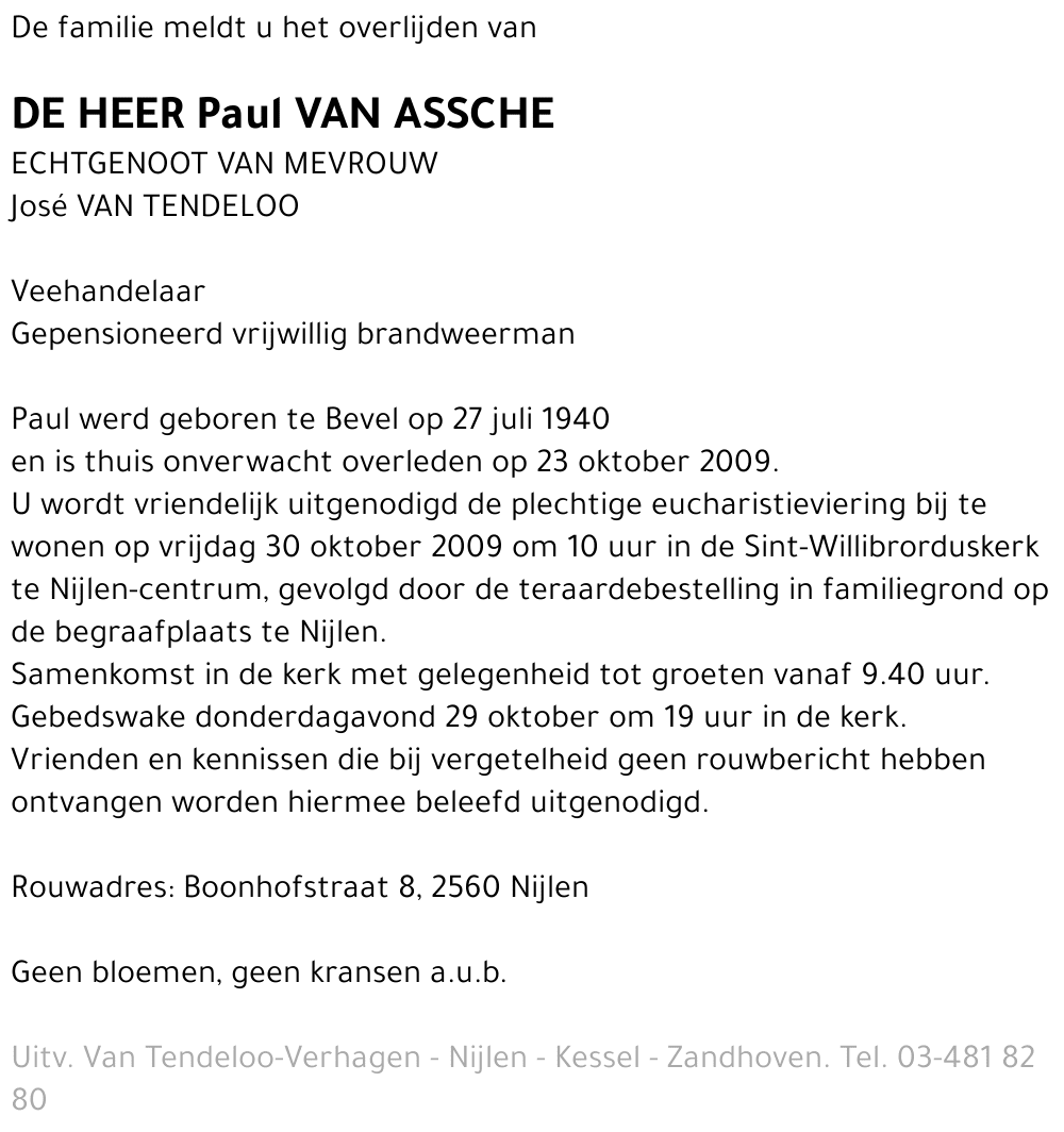 Paul Van Assche