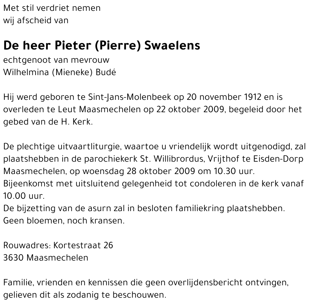 Pieter Swaelens