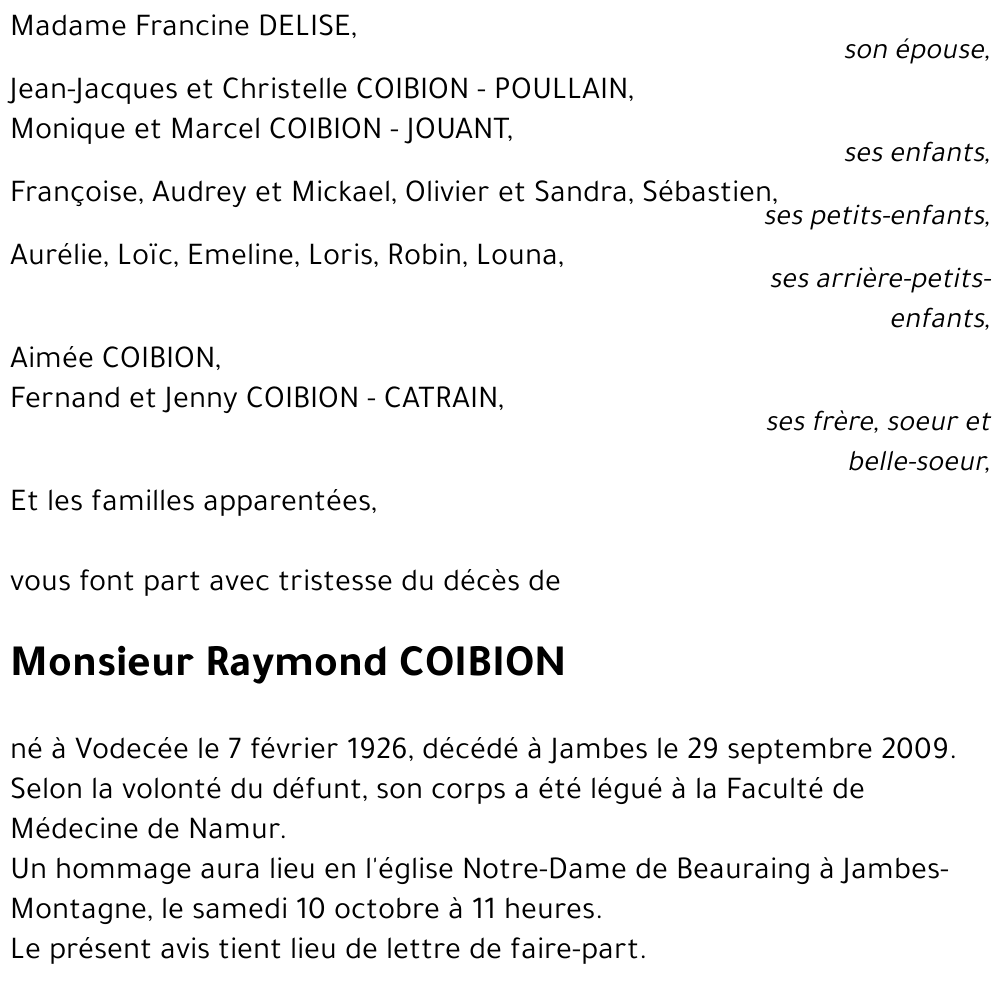 Raymond COIBION