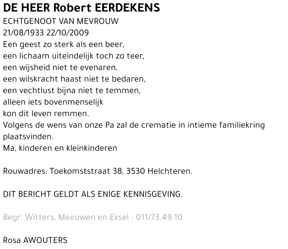 Robert Eerdekens