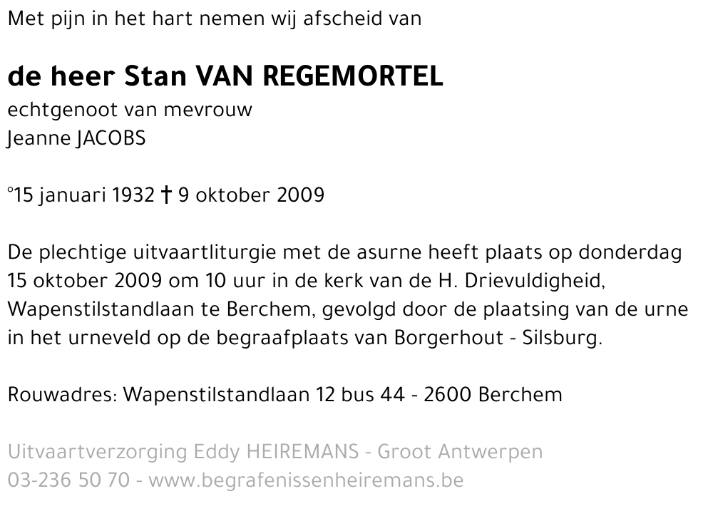 Stan Van Regemortel
