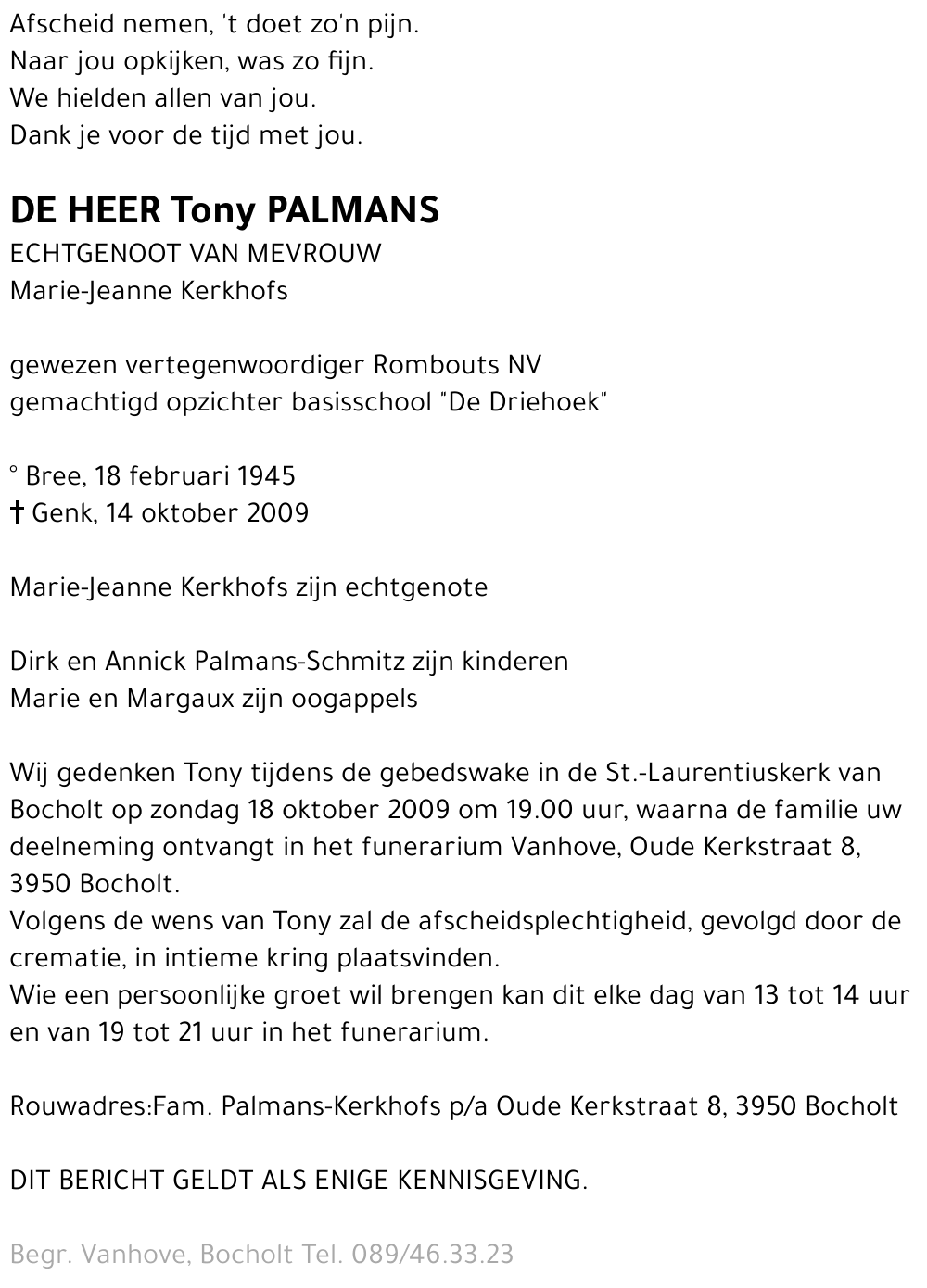 Tony Palmans