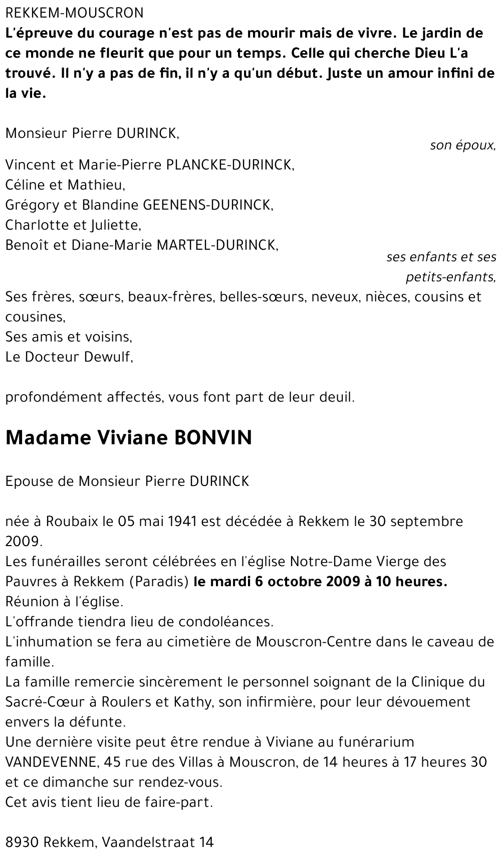 Viviane BONVIN