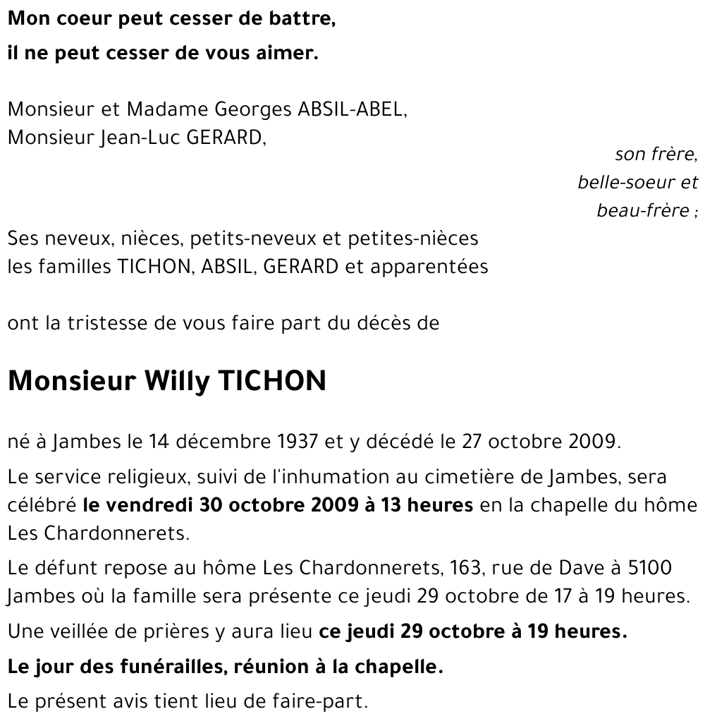 Willy TICHON