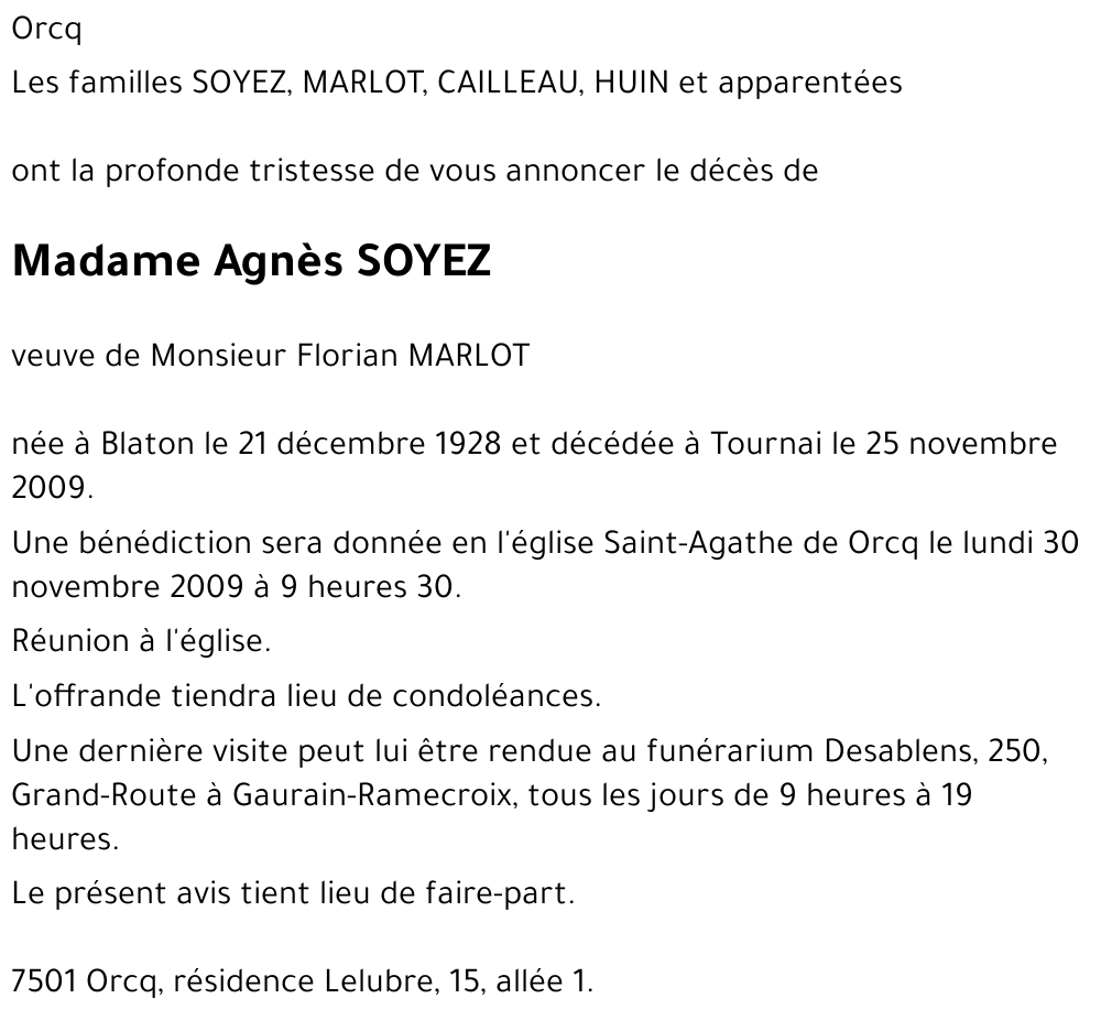 Agnès SOYEZ