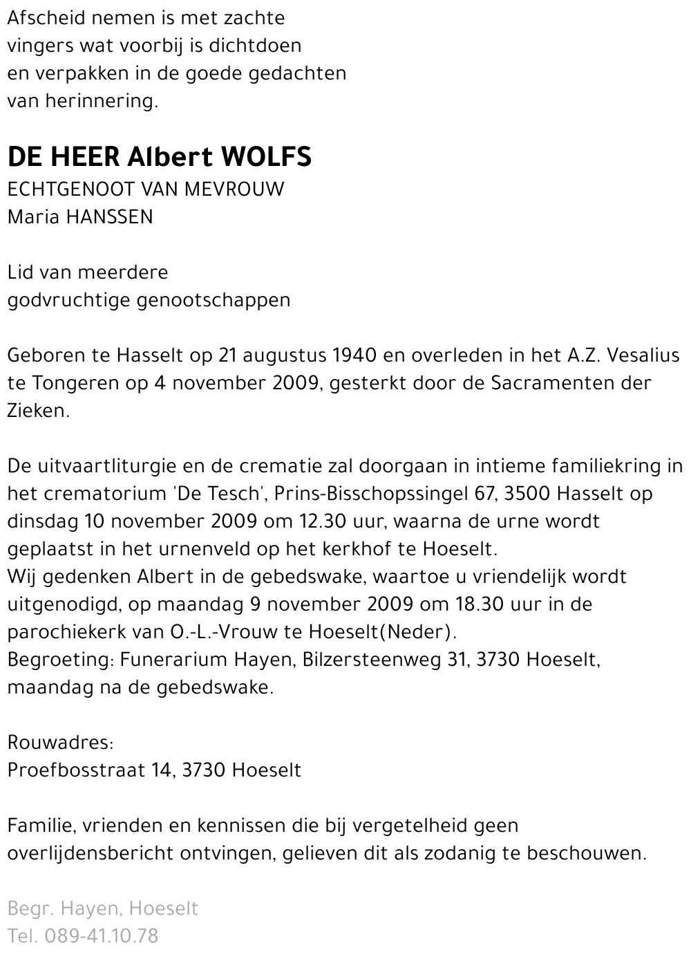 Albert Wolfs