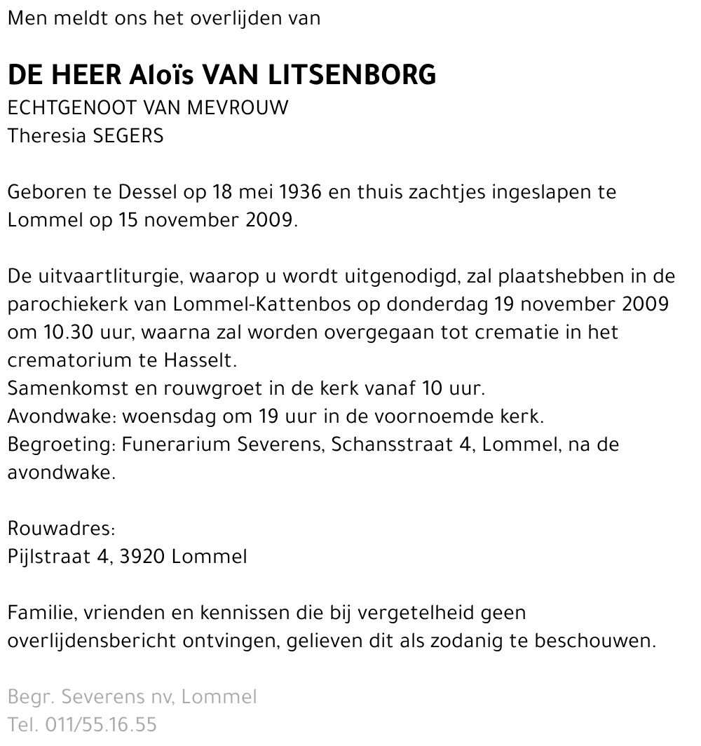 Aloïs Van Litsenborg