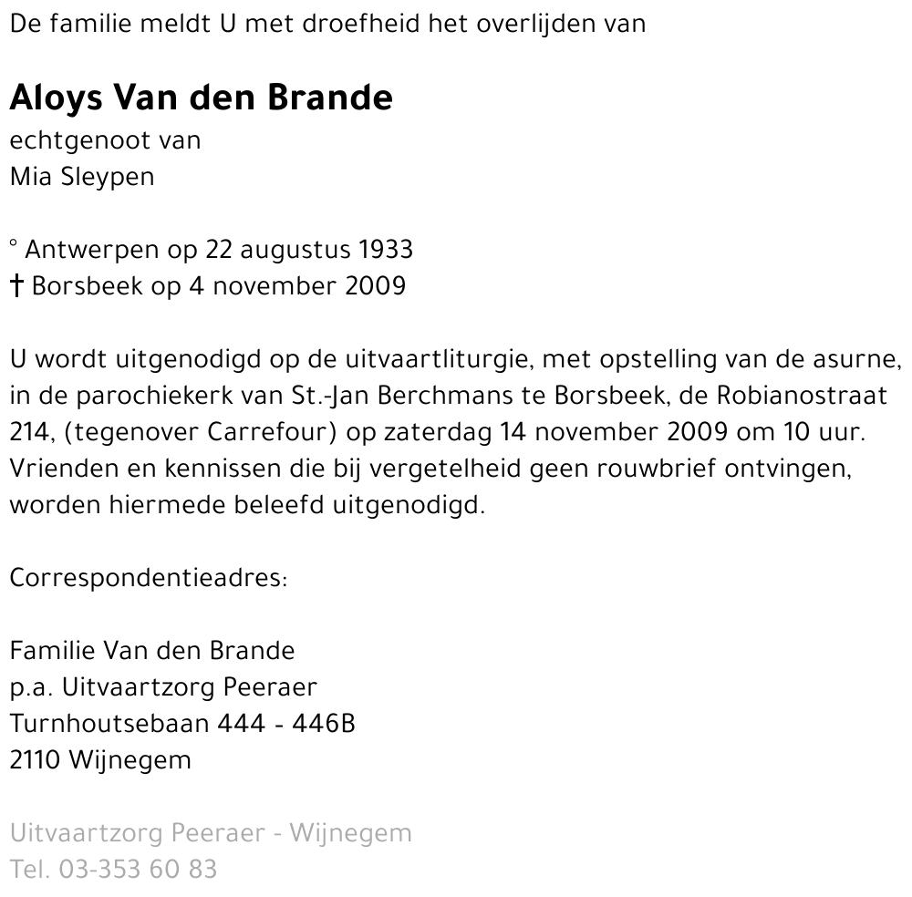 Aloys Van den Brande