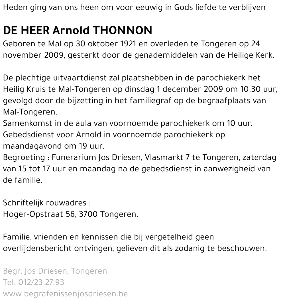 Arnold Thonnon