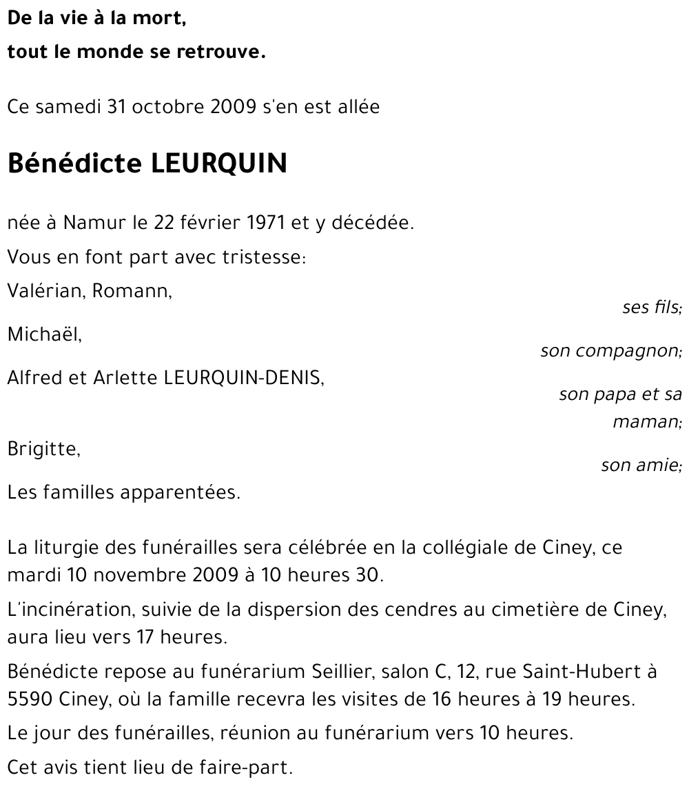 Bénédicte LEURQUIN