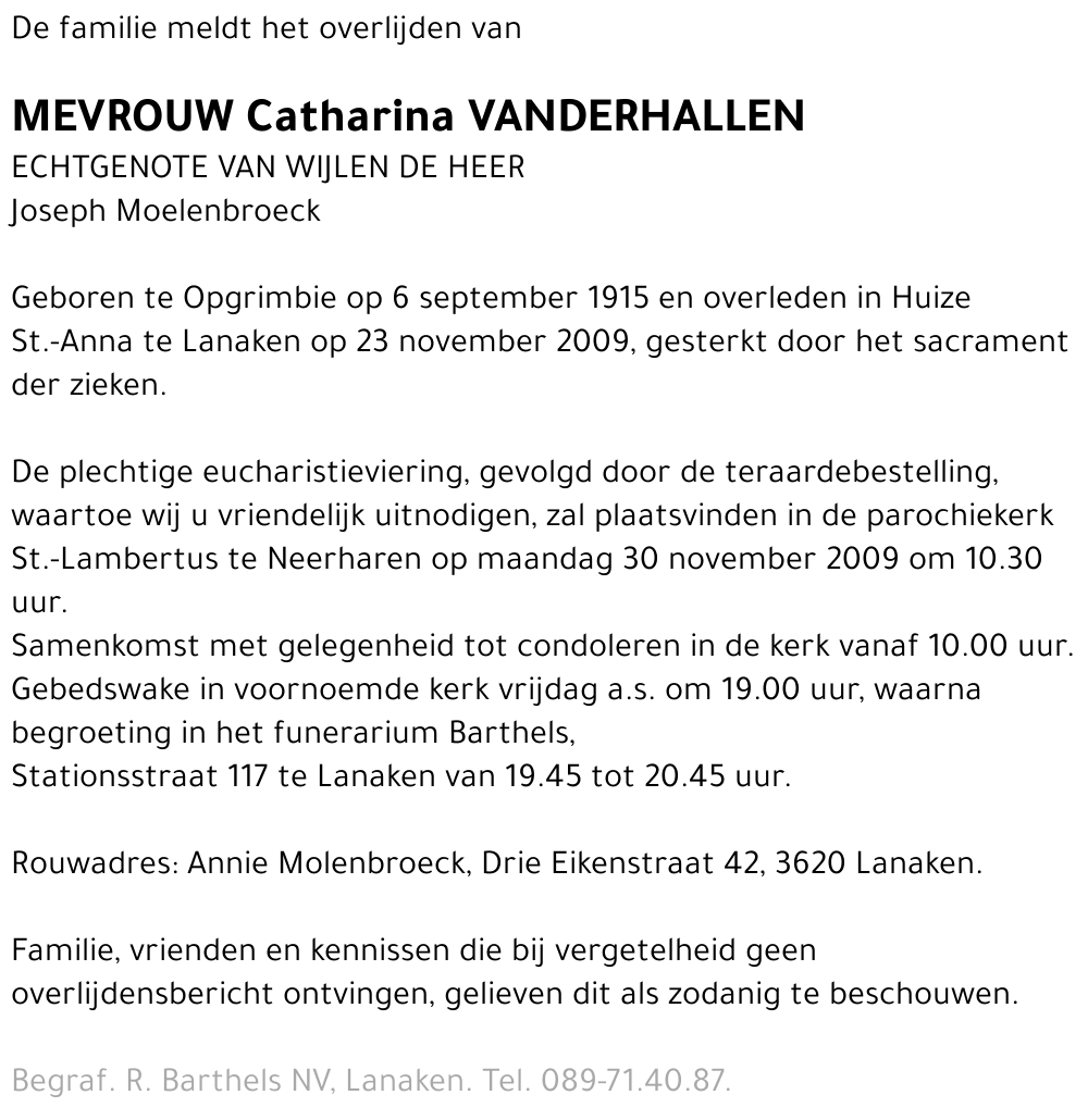 Catharina Vanderhallen