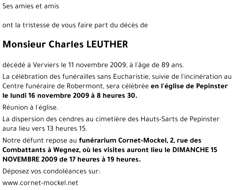 Charles LEUTHER