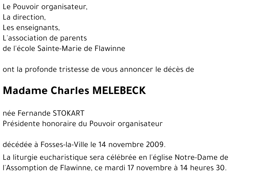 Charles MELEBECK