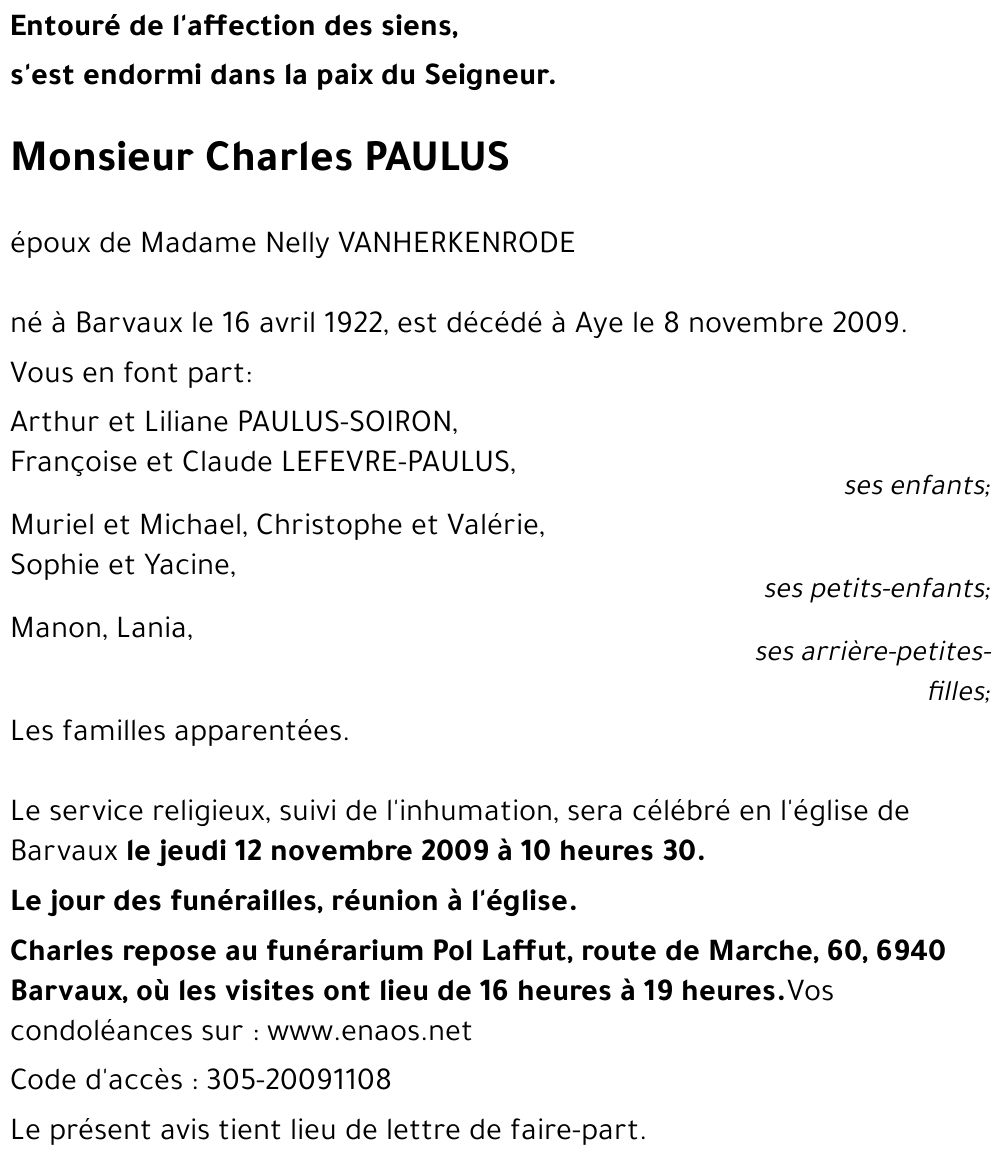 Charles PAULUS