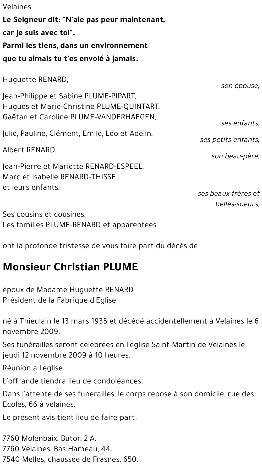 Christian PLUME