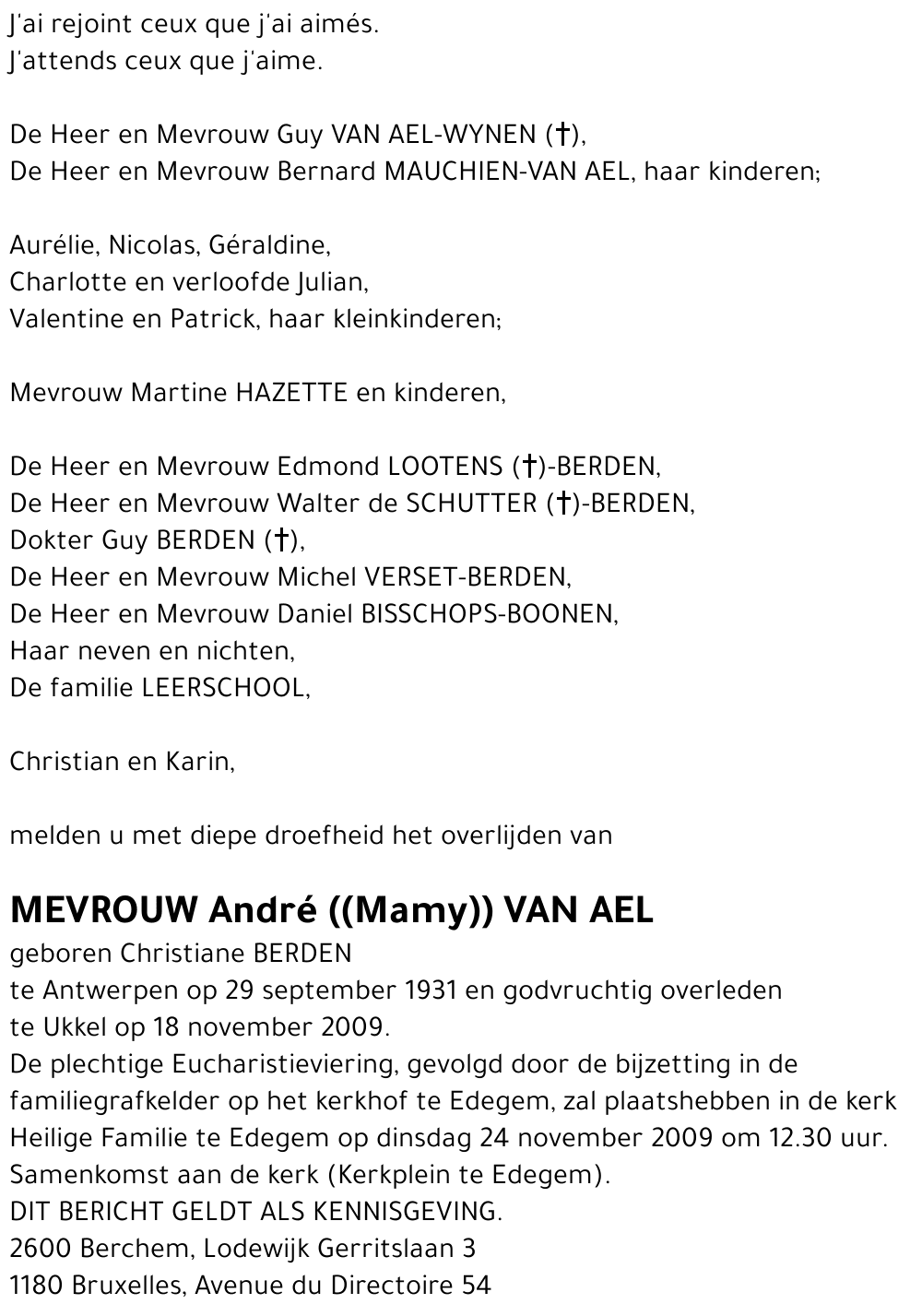 Christiane Van Ael-Berden