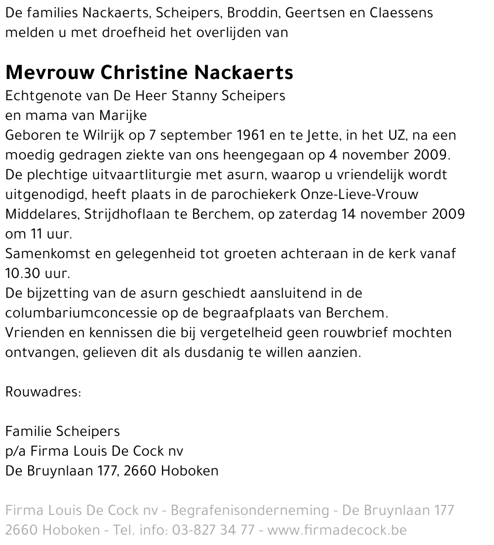 Christine Nackaerts