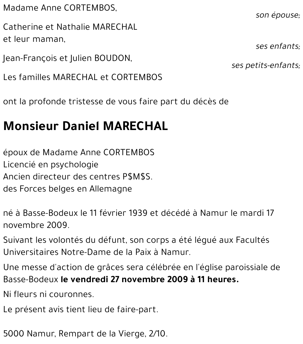 Daniel MARECHAL