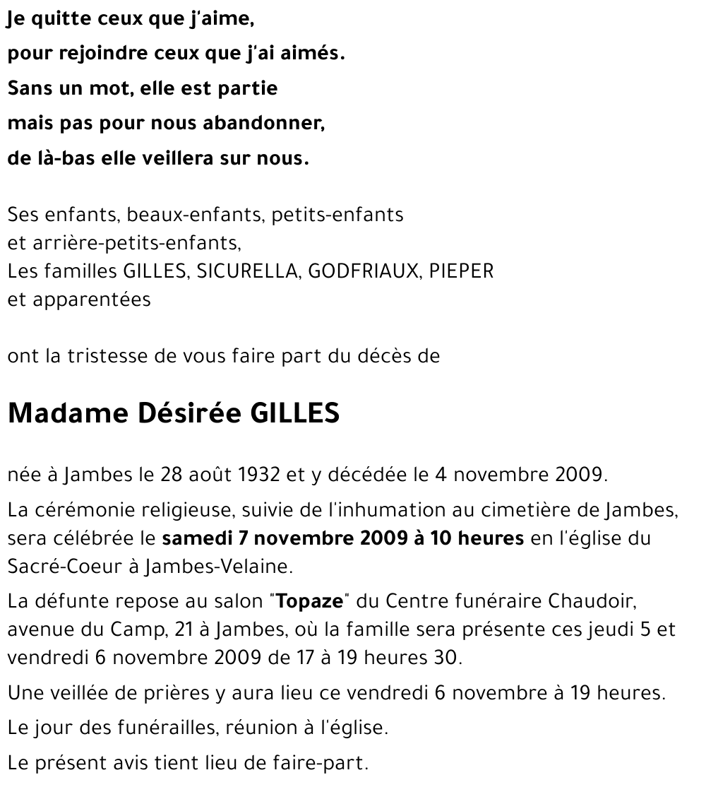 Désirée GILLES