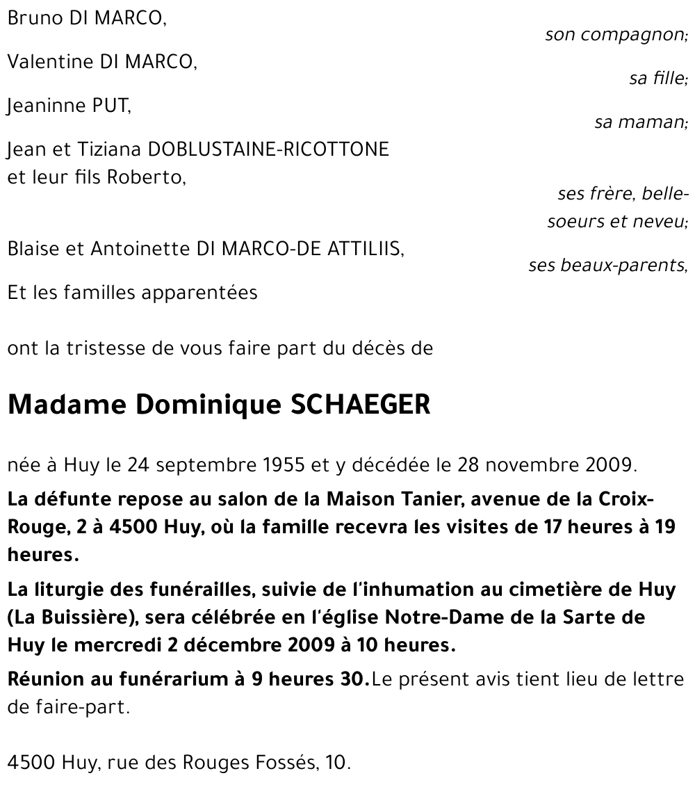 Dominique SCHAEGER