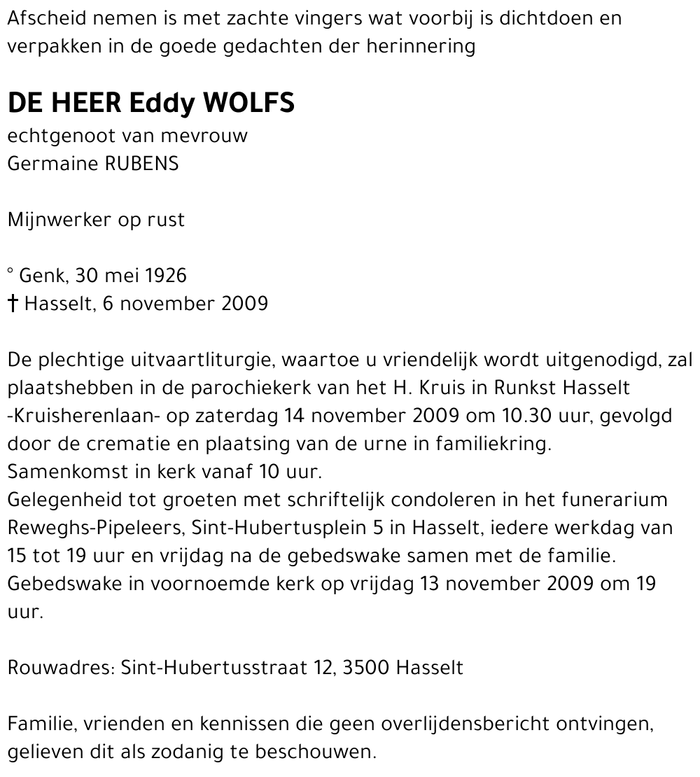 Eddy Wolfs