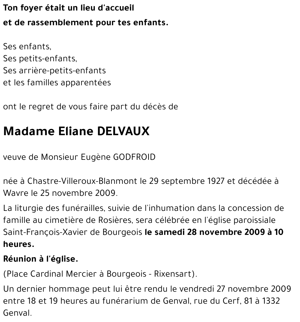 Eliane DELVAUX