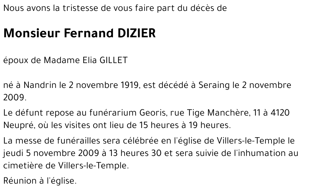 Fernand DIZIER